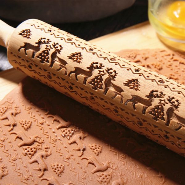 Christmas Deer Wooden Rolling Pin 6